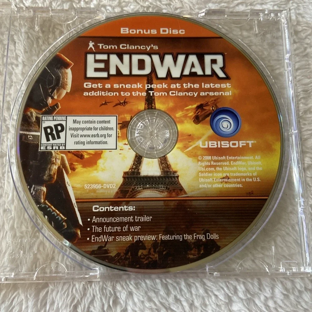 Tom Clancy's‎ EndWar PC CD Rom Bonus Disc Video Game 2008